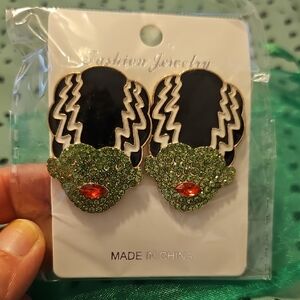 Bride Of Frankenstein Fashion Earrings